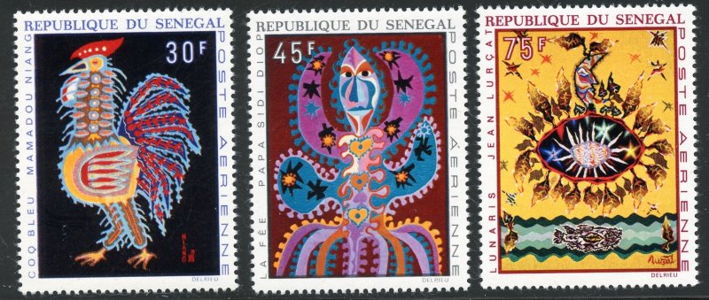 Senegal Scott C81-C83 MNHOG - 1970 Tapestries Set - SCV $5.55