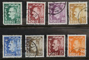 NORWAY, Scott #345 - 352, CV $2.15 Used