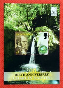 ZAYIX - 2009 Montserrat 1224 MNH SS - Charles Darwin / Waterfalls / Nature