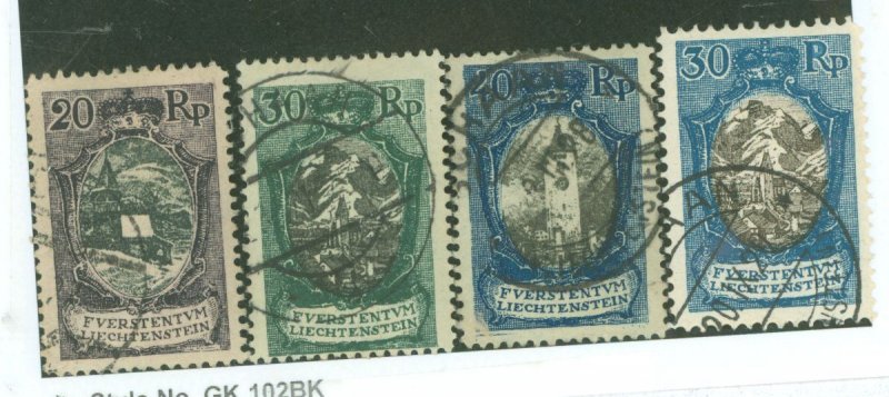 Liechtenstein #62/64/66/81 Used Single