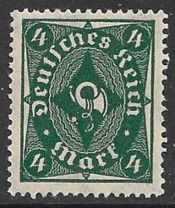 GERMANY 1922-23 4m Deep Blue Green POST HORN Issue Sc 187b MNH