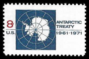 PCBstamps   US #1431 8c Antarctic Treaty, MNH, (8)