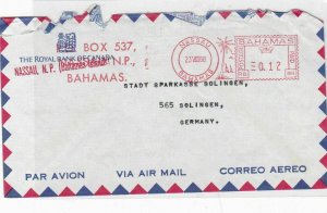 bahamas 1968 slogan airmail stamps cover  ref 10146