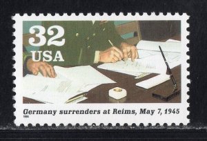 2981f * GERMANY SURRENDERS AT REIMS   * U.S. Postage Stamp  MNH