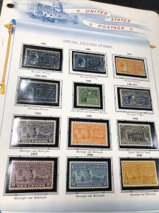US Special Delivery Collection lot : E1-2 Used. E3 Up Hinged & Mint Never Hinged 