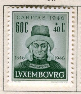 LUXEMBOURG; 1947 early John the Blind fine Mint hinged 60c. value