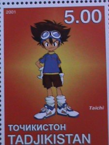 TAJIKISTAN-2001-FAMOUS DIGIMON- JAPANESE CARTOON MNH SHEET VERY FINE