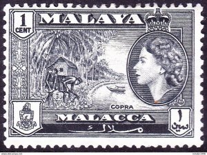 MALAYA MALACCA 1957 1c Black SG39 MH