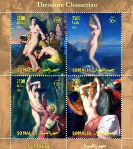 Somalia 2004 THEODORE CHASSERIAU French Painter Nudes Sheet Perforated mnh.vf