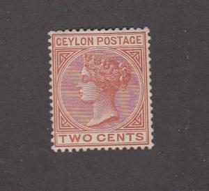 CEYLON # 63  MLH Q/VICTORIA 2cts CAT VALUE $32.50