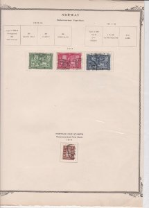norway early stamps  on album page ref r11430