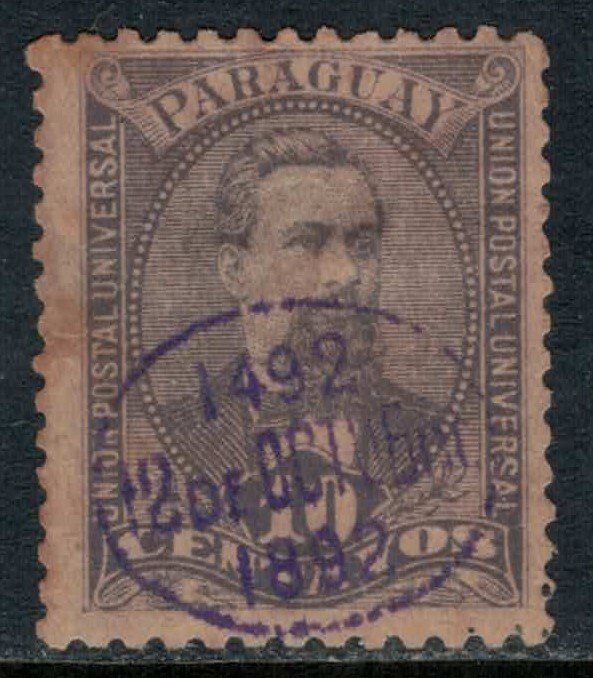 Paraguay #31  CV $5.00  some toning