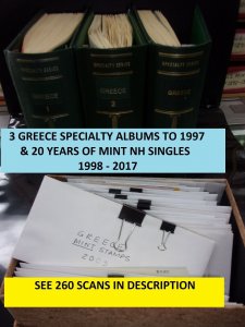 KAPPYS GREECE SPECIALTY ALBUMS & 1998-2017 MNH YR LOTS 200 SCANS IN DESCRPTION