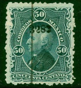 MEXICO 1874-80 50c Green SOYANIQUIPAN 32 83 Rare District Sc 110 Used
