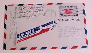 US  FLIGHT  BIRMINGHAM ALABAMA 1 MARCH 1941 B/S NEW ORLEANS only 54 CARRIED