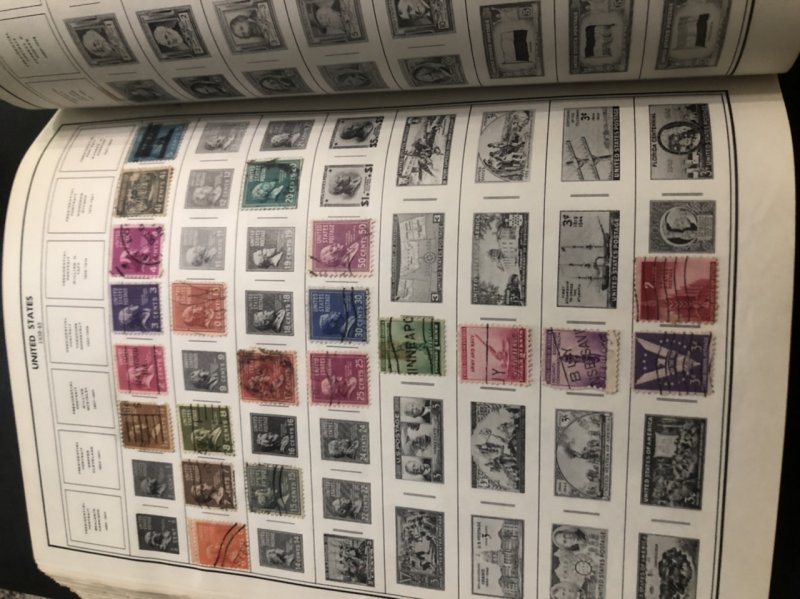 STATESMAN DELUXE STAMP ALBUM Lots Of Nice Stamps Might Find Some Gems