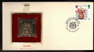 GB Scott # 1042 On FDC - Golden Replica Of Stamp (Not Real Gold)