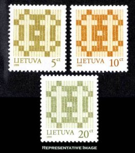 Lithuania Scott 617-619 Mint never hinged.