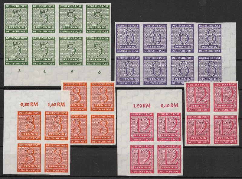 Soviet Occupation: Western Saxony MNH imperforated Units