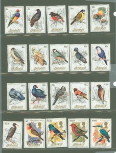 Aitutaki #322-341  Single (Complete Set) (Fauna)