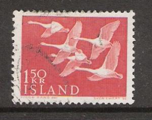 Iceland 1956 1.50k Whooper Swans, used