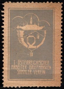 Early Austria Poster Stamp Austrian Worker Stamp Collectors Association