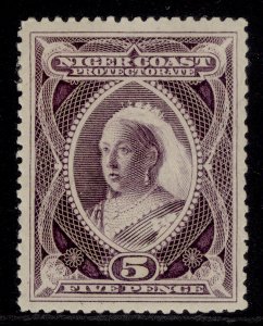 NIGERIA - Niger Coast Protectorate QV SG55, 5d purple, M MINT. Cat £16.