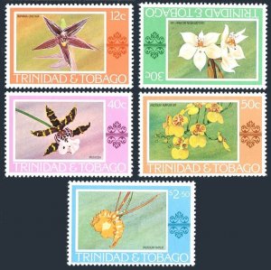 Trinidad & Tobago 284-288, 288a sheet, MNH. Michel 367-371, Bl.23. Orchids 1978.