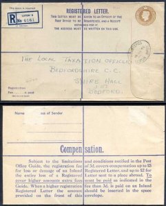 RP60 KGVI 5 1/2d Registered Envelope Size H Sans-Serif IMPRINT P A and Co Ltd U