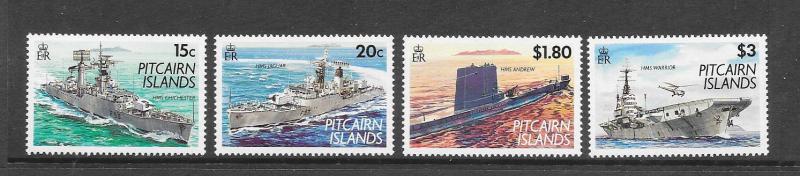 PITCAIRN ISLANDS - #379-82 ROYAL NAVAL VESSELS  MNH