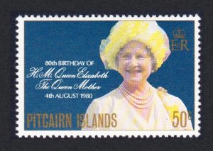 Pitcairn 80th Birthday of Queen Elizabeth the Queen Mother 1980 MNH SC#193