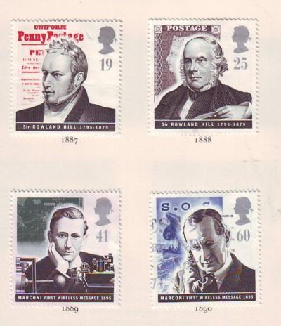 Great Britain Sc 1625-8 1995 Comm Pioneers stamps used