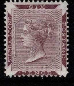 SIERRA LEONE SG36 1890 6d BROWN-PURPLE MTD MINT