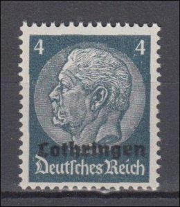 1940 WWII Third Reich Occupation Lorraine Hindenburg Michel 2  MNH