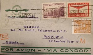 MI) 1936-42, ARGENTINA, AIR MAIL, VIA CONDOR, FROM BUENOS AIRES TO GERMANY, WITH