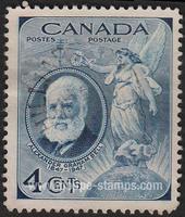 Canada #274 Used - 1947 4c.  - Inventors, Telephones, Globe