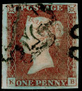 SG8, 1d red-brown PLATE 18, FINE used. Cat £135. BLACK MX. 4 MARGINS. KB