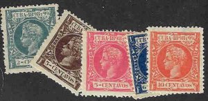 Cuba 162,3,2,6,8 Mint,OG,H... SCV $3.45