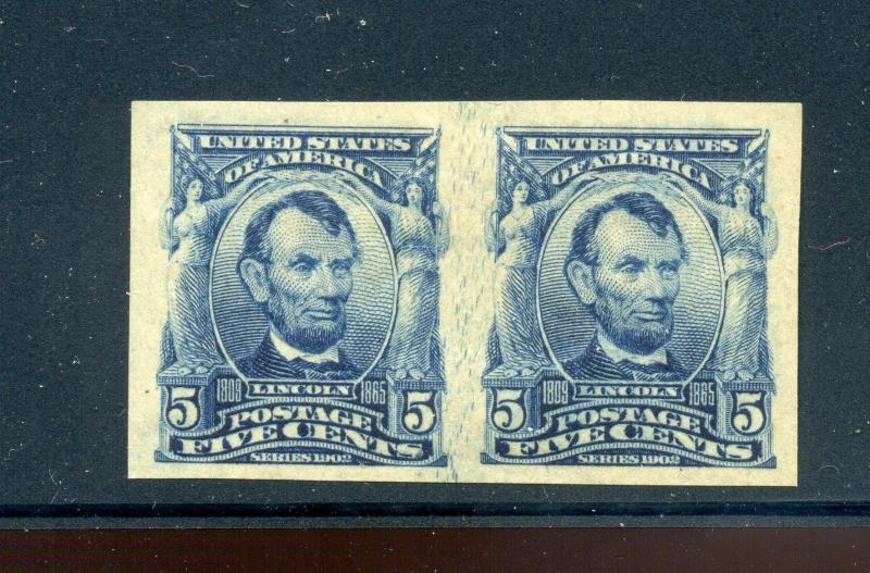 Scott #315 Lincoln Imperf Mint Pair of 2 Stamps (Stock #315-28)