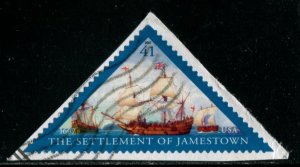 4136 US 41c Jamestown Settlement SA, used on paper