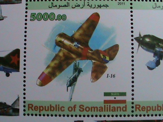 ​SOMALILAND-2011-CHASE PLAINS OF WW II -MNH SET #2  VERY FINE-VERY RARE