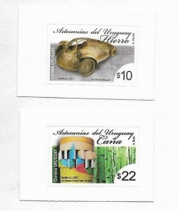 URUGUAY 2011 HANDICRAFTS IRON PIPE CRAFTS 2 VALUES SELF ADHESIVE STAMPS