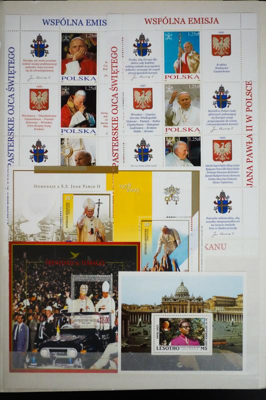 Worldwide Pope John Paul II Stamp Lot