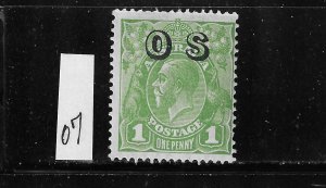 AUSTRALIA SCOTT O7-1932-33 OVPT OFFICIAL- 1P (GREEN) WMK 228 MINT NEVER HINGED