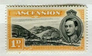 ASCENSION; 1938 early GVI pictorial issue Mint hinged Shade of 1d. value