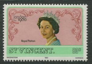 St Vincent - Scott 599 - London Stamp Expo. -1980 - MNH - Single 80c Stamp
