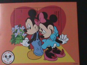 MALDIVES ISLANDS-MICKEY  FALLS IN LOVE-MNH -S/S VF WE SHIP TO WORLDWIDE