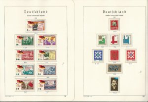 Germany DDR Stamp Collection on 24 Hingless Lighthouse Pages, 1965-67, JFZ