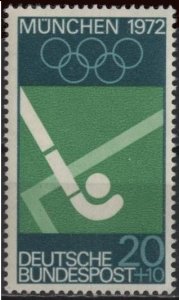 Germany B447 (mnh) 20+10pf Munich Olympics, hockey (1969)