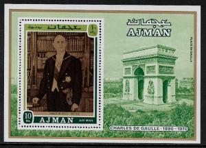 Ajman Mi #Block321A MNH S/Sheet - Charles De Gaulle